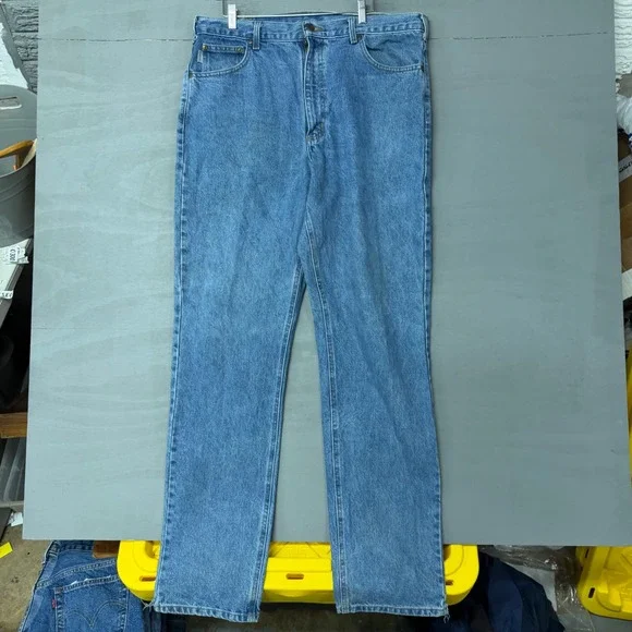 Carhartt B18 STW Traditional Fit Straight Leg Denim Jeans Blue 38x36 Mens - Picture 4 of 5
